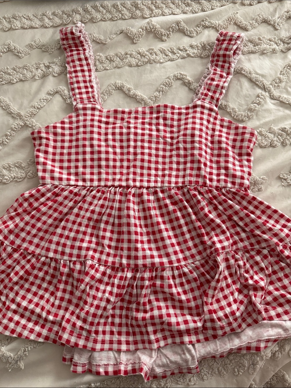 SO Red and White Gingham Tank Top